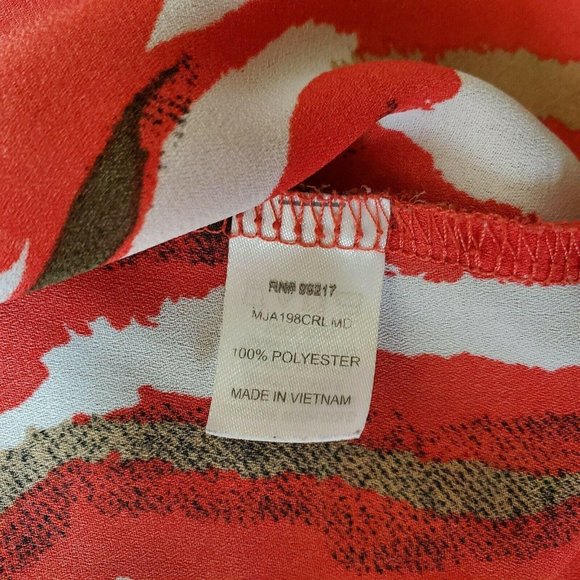 C Apparel Womens Red Multicolor Open Front Shrug S - Picture 7 of 8